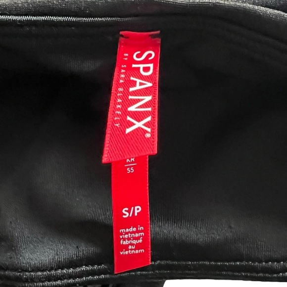 Spanx Faux Leather Sequin Leggings Black Size S - Picture 15 of 15